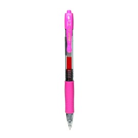 PILOT G2 Retractable Gel Pen,Fine Point, 0.7mm, Pink Ink, Dozen (58412-PK12)