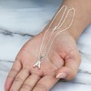 Philip Jones Initial Necklace Letter A Created with Zircondia® Crystals