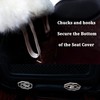 OGLAND 2 Pack Fluffy Genuine Australia Sheepskin Car Seat Cover