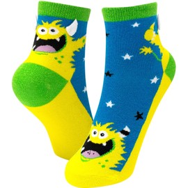 GRUSS & CO Unisex Children's Socks with Monster Motif, Size 30-35, Motif Socks, 70246 Socks, Multicoloured, multicoloured