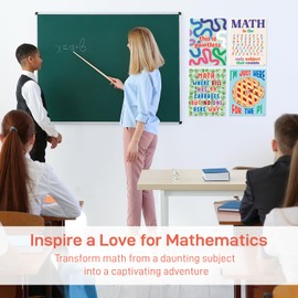 S&O Math Posters for Elementary School - Arithmetic Classroom Displays - Learning Space Prints for Mathematics - Number Charts for Middle Institute - Study Section Decor - Inspirational Notices - 10PC