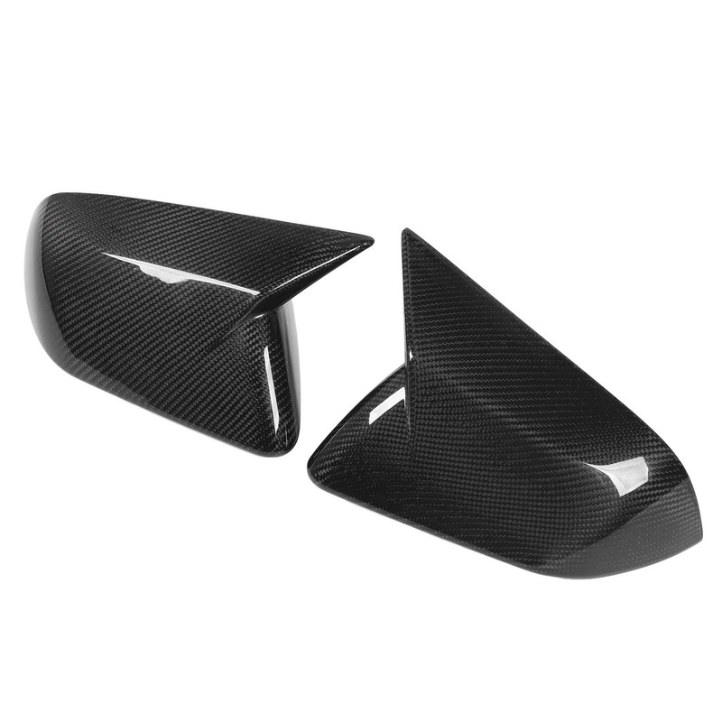 1 Pair Carbon Fiber Mirror Covers Ox Horn Style Car
