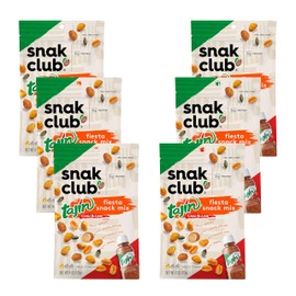 Snak Club Tajin Fiesta Snack Mix, Peanuts, Crunchy Peanuts, Toasted Corn, and Pepitas with Chili and Lime Seasoning, Mild, No Artificial Colors or Flavors, 4 oz Resealable Bags, 6 Pack
