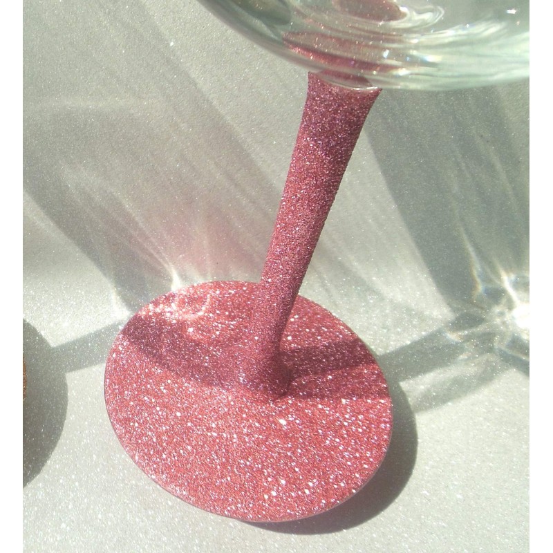 Rose Gold Glitter Stem Champagne Flute with Gold 'Fabulous Mum',