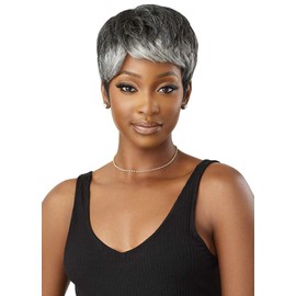 Outre Fab & Fly Full Cap Wig Gray Glamour - Human Hair - Arlette (OM280/34/44)