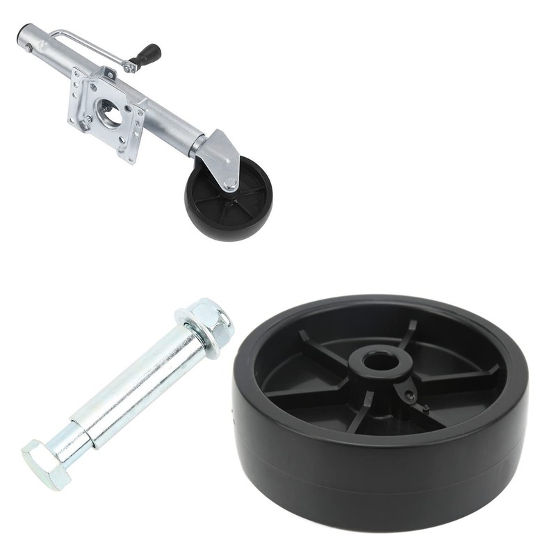 6-Inch Replacement Boat Trailer Jack Wheel, Heavy Duty Swivel Mount,