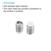 PATIKIL 20pcs M4x5mm Nylon Tip Thread Head with Metric Hex