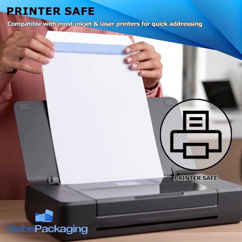 GP Globe Packaging 50 x C6 A6 White Plain Self