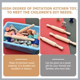 Luxshiny Pack of 6 Mini Wooden Rolling Pins for Children Small Wooden Rolls for Arts and Crafts Baking Cookie Dough Cooking Clay