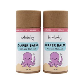 Balm Baby Diaper Balm Stick – Natural Diaper Rash Cream & Multipurpose Baby Skin Ointment with Organic Calendula - Vegan - Soothing, Healing, Moisturizing – Newborn Cradle Cap, Dry Skin (2-Pack)