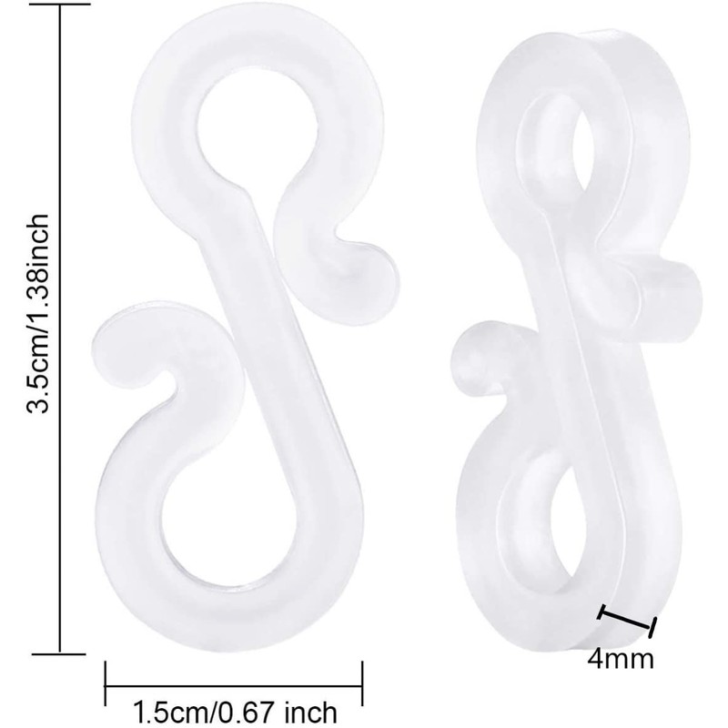 KAHEIGN 216Pcs Gutter Hangers, 3.5cm S Plastic Gutter Clips Weatherproof