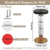 LDHHYH 12 Pack Headboard Stoppers for Wall, Adjustable Threaded Headboard