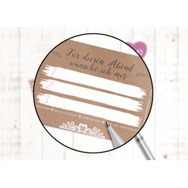 bigdaygraphix 50 Music Wish Cards A7 Music Wish Wedding Party DJ Cards Kraft Paper Natural Brown Sweet Vintage