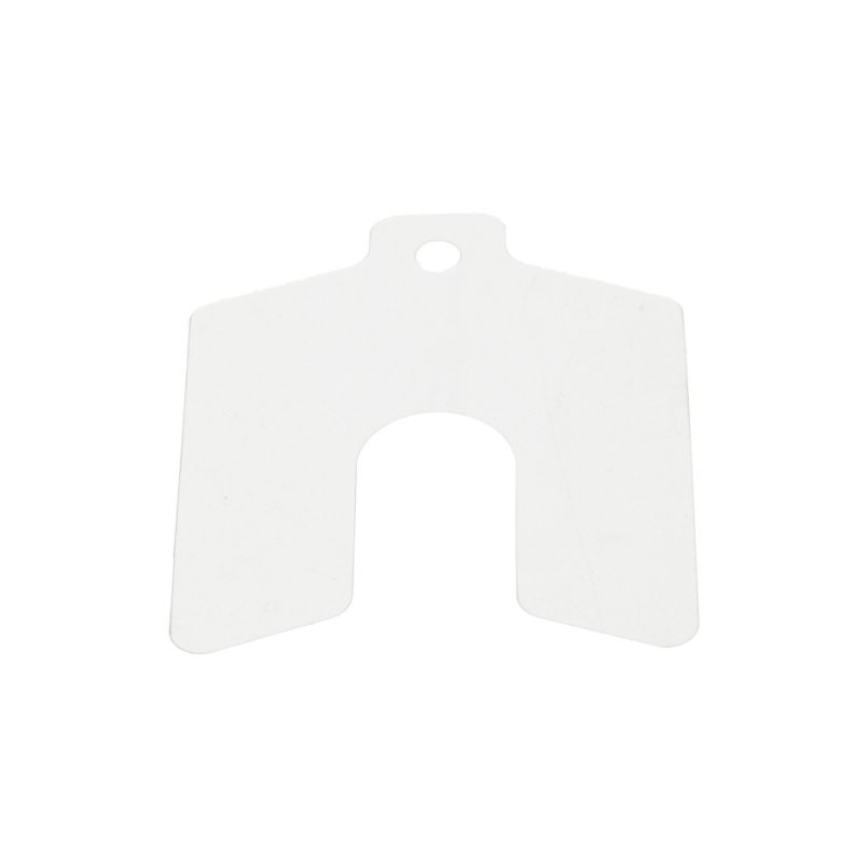 PVC (Polyvinyl Chloride) Slotted Shim, Matte, 0.0075" Thickness, 2" Width,