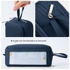 KALIDI Pencil Case with 3 Compartments Large Capacity Pencil Case