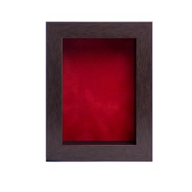 CountryArtHouse 5x7 Brown Shadow Box Frame with A 1 3/4" Usable Depth Includes Red Suede Acid-Free Backing, UV Resistant Acrylic, & Hanging Hardware