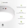 ASD 9 Inch LED Flush Mount Ceiling Light with Emergency