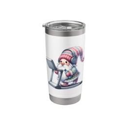 Fitness Gnome On Treadmill Running Machine For Women And Gym Stainless Steel Insulated Tumbler