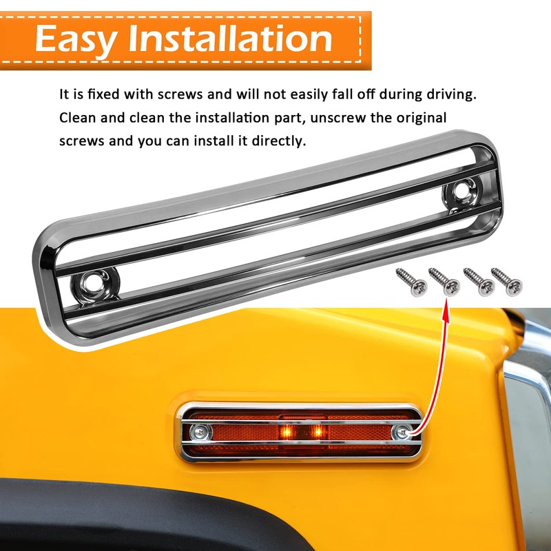 Chrome Plated Side Marker Guard Trim Protector Exterior Accessories for