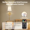 Battery Operated Wall Sconce Set of 2, Rechargeable Wall Lights
