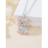 Lypic Yorkie Gifts 925 Sterling Silver Cute Pet Dog Necklace