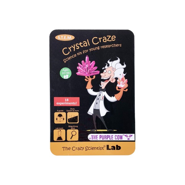 The Purple Cow- The Crazy Scientist Crystal Craze Experiment Stem Education Science Kit for Kids Boys & Girls Aged 10+
