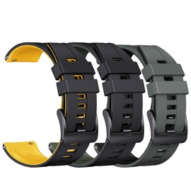 ANCOOL for Garmin Venu 3 watch band/Venu 2 watch band/Forerunner 265 Band/Vivoactive 4 Band 22mm Silicone Watch Band for Forerunner 255 (3-pack)