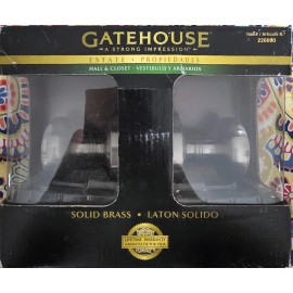 GATEHOUSE ESTATE SOLID BRASS SATIN NICKEL HALL & CLOSET DOOR KNOBS NON LOCKING