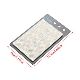 Breadboard Solderless Breadboard White Abs 1660 Points Holes Plug in Breadboard Test Bed Solder Circuit Test