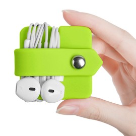 ELFRhino Cord Organizer Earbuds Holder Earphone Wrap Earphones Organizer Headset Headphone Earphone Wrap Winder Cord Manager Cable Winder Green