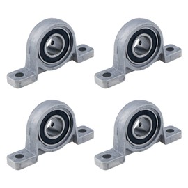 Sydien Pillow Block Bearing 4Pcs 15mm/0.59" Zinc Alloy Bore Flange Mounted Pillow Block Bearings (15mm)