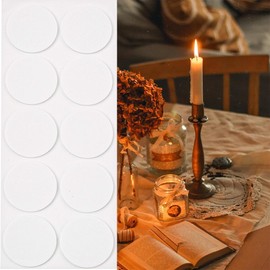 LIGHUFEIC 60 Pcs Taper Candle Holder Candle Grips Candle Adhesive Stay Put Candle Grips Adhesive Sticky Dots Candle Inserts for Candle Holder Small Candle Accessories