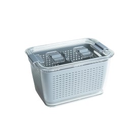 Kitchen Spaces - 1465A6-AMZ Cubo colador de espacios de cocina, mediano, gris