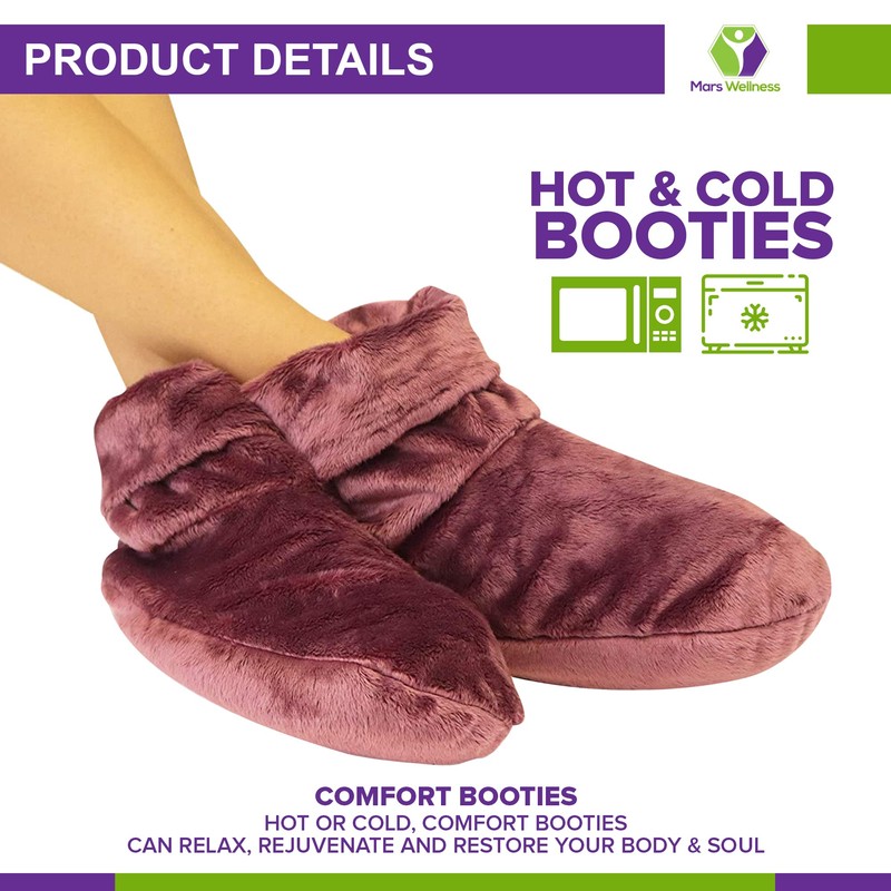Mars Wellness Heated Microwavable Booties - Microwavable Socks Heated Booties