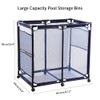 Cosaving Pool Storage Bins Rolling Pool Storage Cart Organizer with