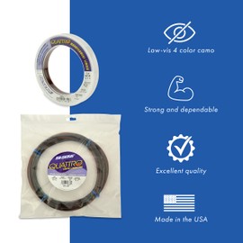 Hi-Seas Quattro Monofilament Leader, 4 Camouflage, 130 Pound Test, 100 Yard Coil