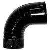 Wolfpack 22011100 Oven Elbow 100 mm 90 ° Glazed Black
