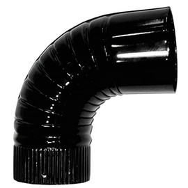 Wolfpack 22011100 Oven Elbow 100 mm 90 ° Glazed Black