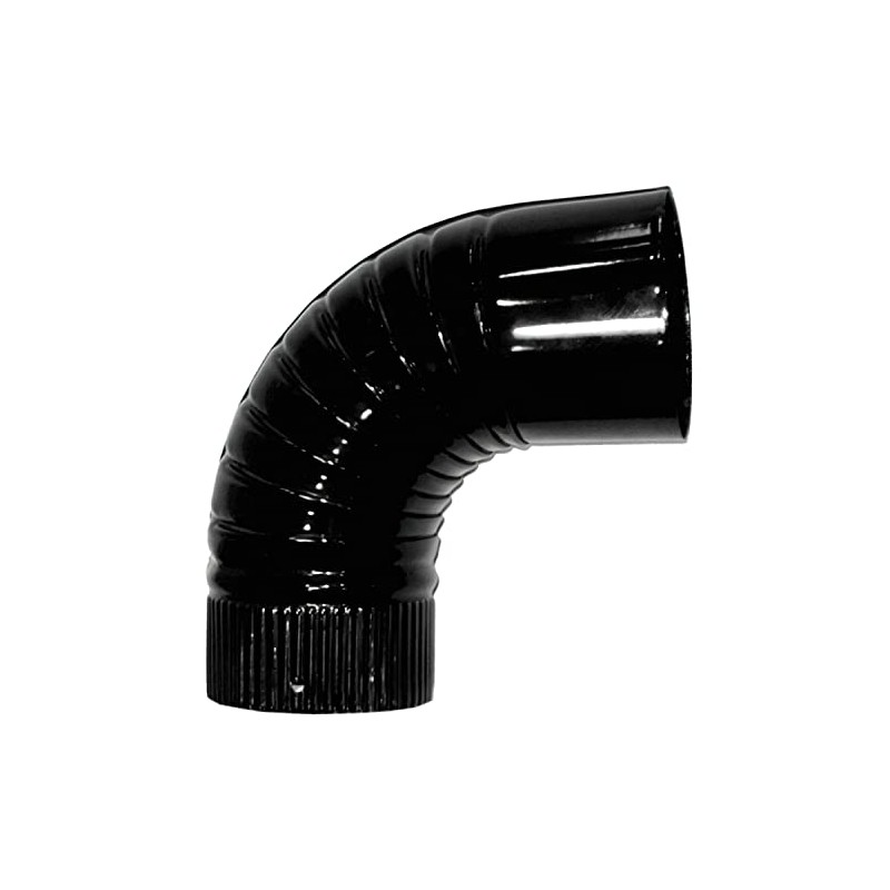 Wolfpack 22011100 Oven Elbow 100 mm 90 ° Glazed Black