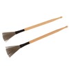 2Pcs Drum Stick Brush Wood Retractable Wire Combination Musical Instrument