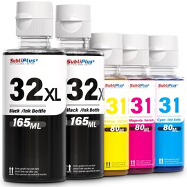 32XL Black Ink Bottle 31 Ink Bottle Set Replacement for HP 31 32XL Ink Refill Bottles Compatible for HP Smart Tank Printer 6001 7602 7301 5100 5101 5000 5102 757 7601 755 7601 6002 7302 Ink Refill