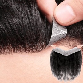 Luce brillare partial wig, sticking wig, 100% human hair, hairline, fully hand-planted, glued hair enhancement sheet, hair extension, thin hair, partial wig, unisex, ultra thin film, hairpiece,