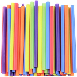 Comfy Package Comfy Package, [100 Count] Jumbo Plastic Smoothie Straws - 8.5" High - Assorted Colors