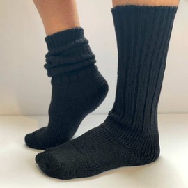 Mongrel Socks Pure Merino Wool Socks - Black, S Ladies 5-7