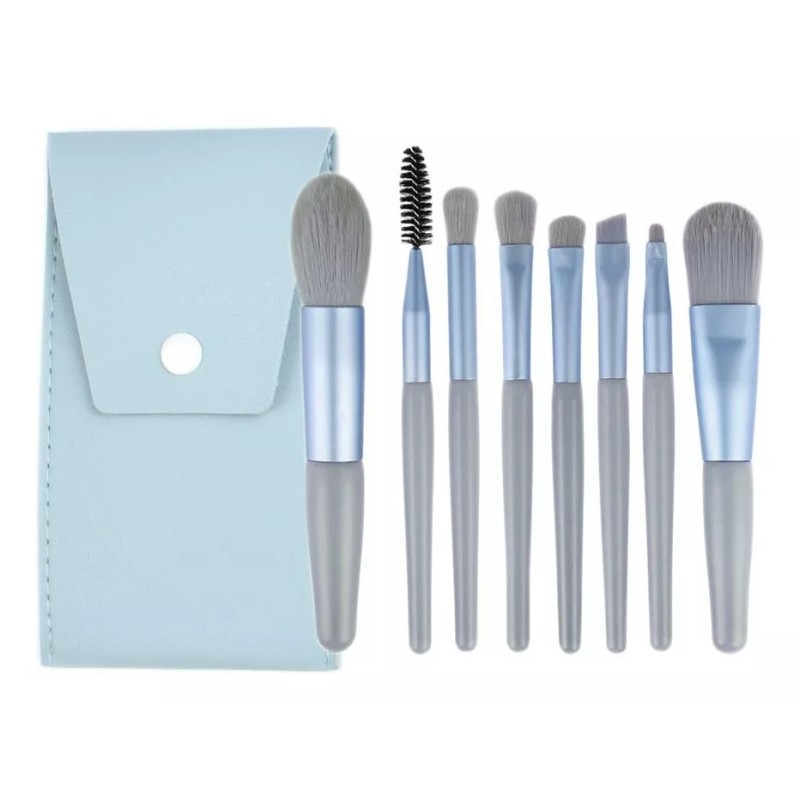 YMJ Set De Brochas Maquillaje 8 Piezas Profesional Estuche Viaje