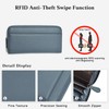 PORRASSO Women's Leather Wallet with RFID Blocking Large Purse Minimalist