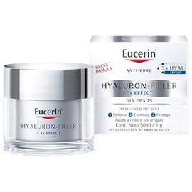 EUCERIN Crema dia FPS 15+ ácido hialurónico Hyaluron Filler, 50 ml