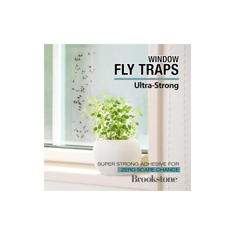 Brookstone Window Insect Trap Stickers – 16 Pack | Transparent
