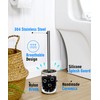 Ceramic Toilet Brush & Holder Set - Freestanding Deep-Cleaning Toilet