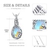 CHENGHONG Cat Necklace 925 Silver Cat Pendant Cat Jewellery Cat